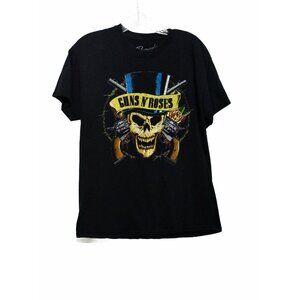 Bravo Guns N Roses Mens Black T-Shirt Graphic Print Cotton Short Sleeve Size M